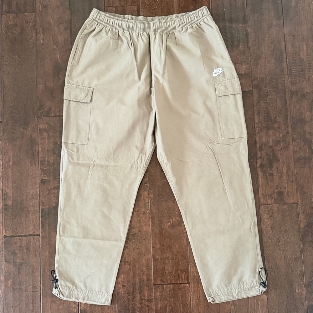 Nike Tan Elastic Waist Cargo Joggers